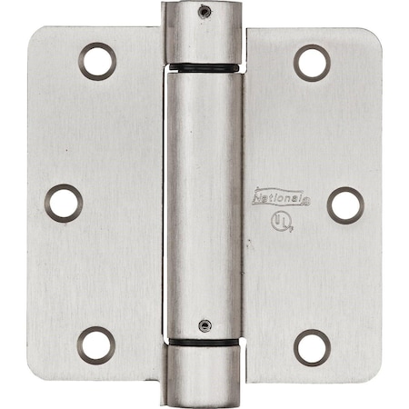 National 3.5 In. Satin Nickel 1/4 In. Radius Spring Door Hinge N350835